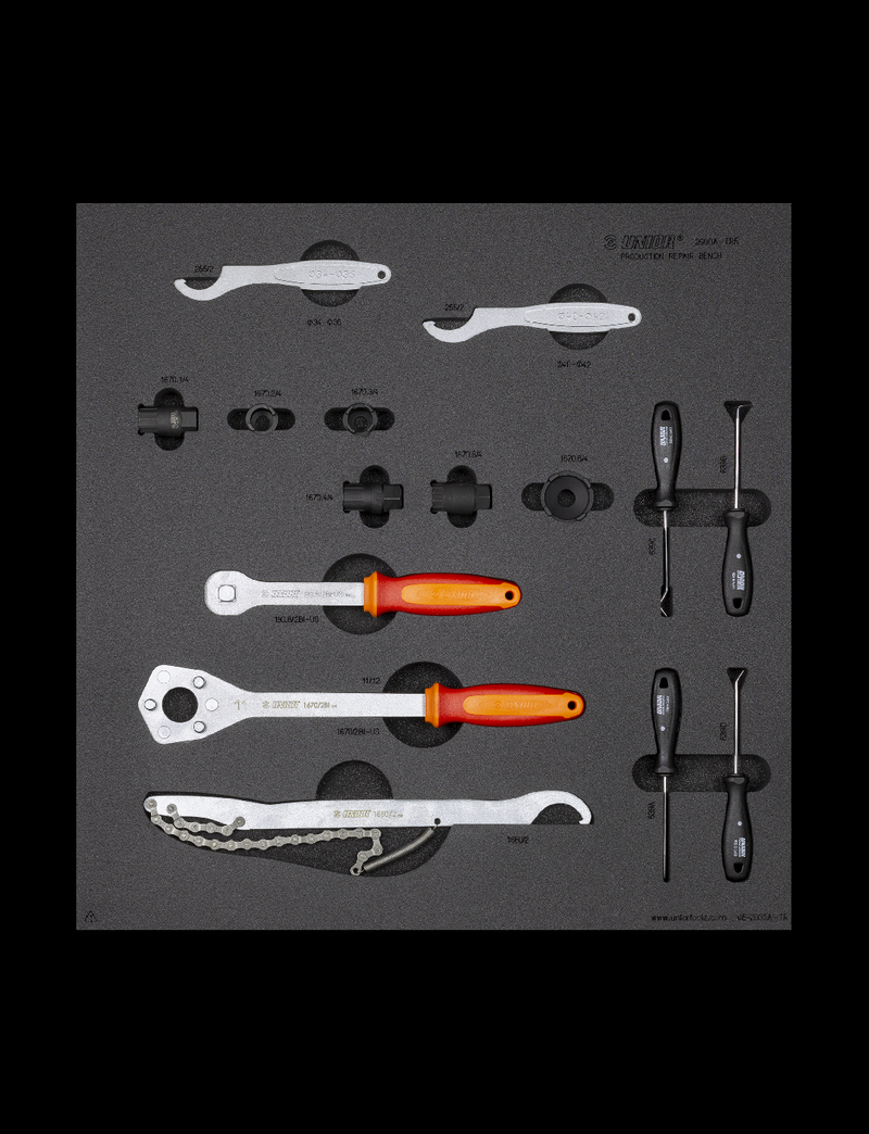 Unior Production Bench Drawer - 5 Tool Tray Set