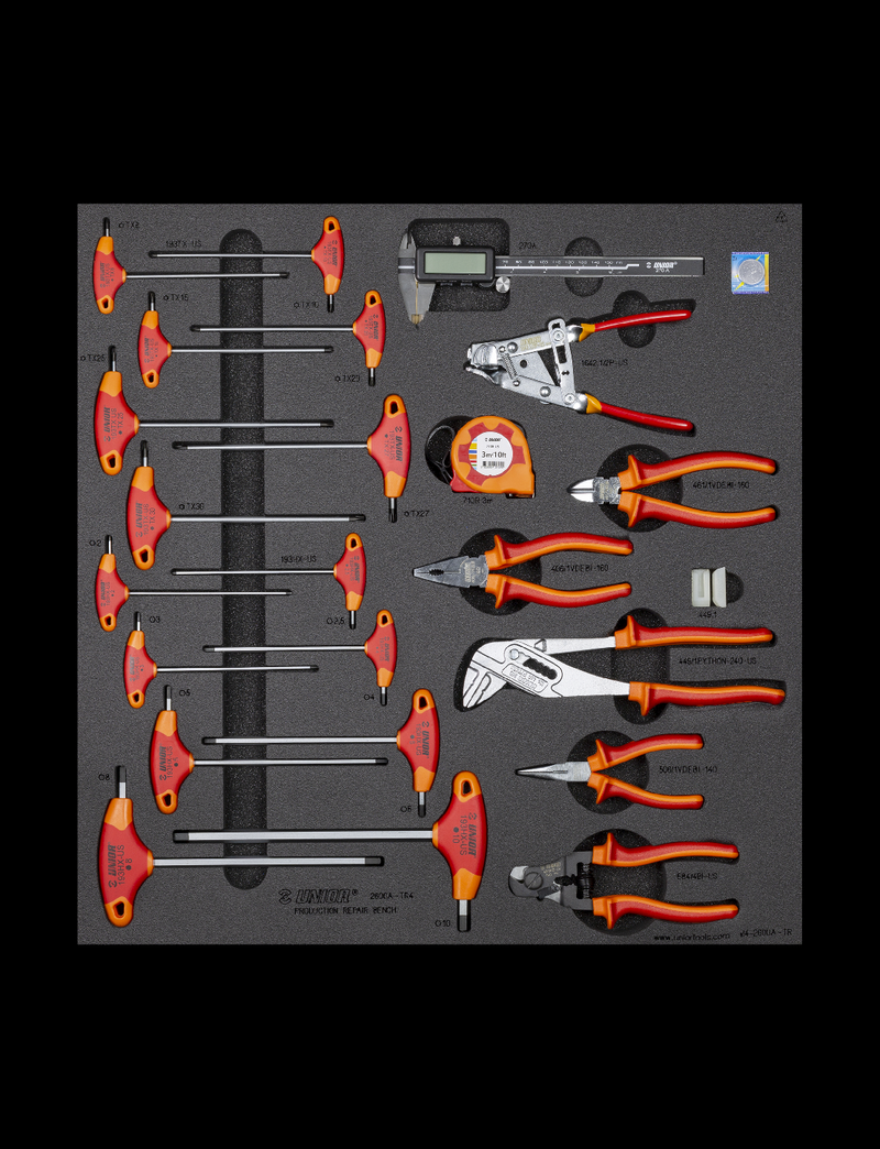 Unior Production Bench Drawer 4 Tool Tray Set